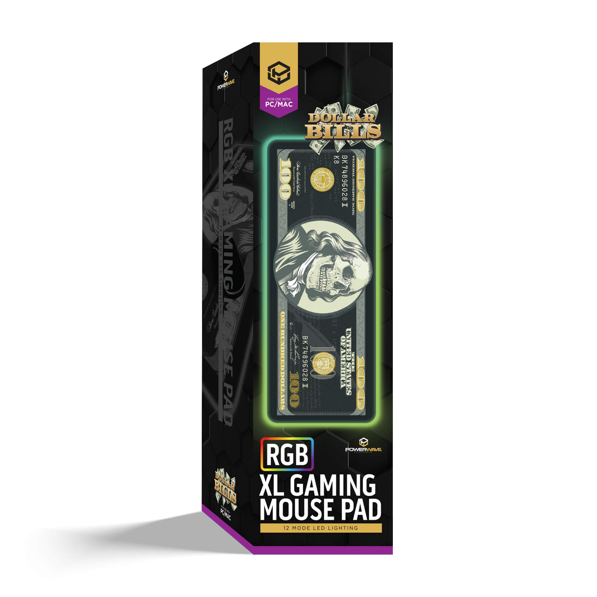 Powerwave RGB XL Mouse Pad Dollar Bills - Image 3