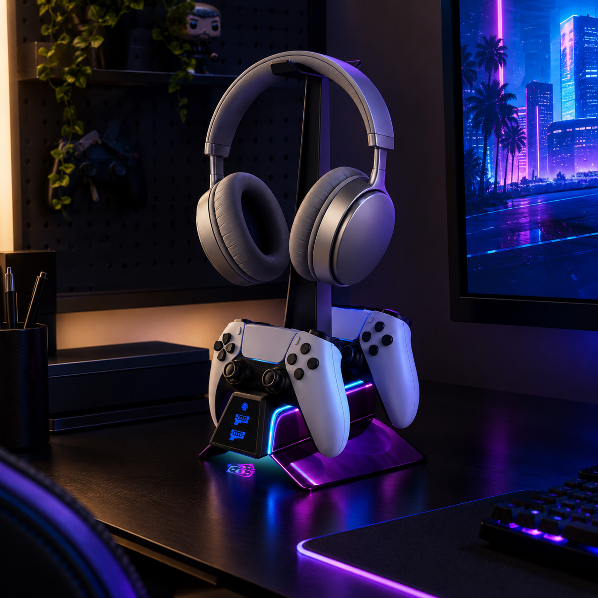 RGB Dual Headset Stand - Image 5