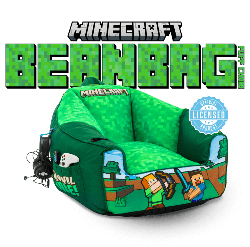 Minecraft Bean Bag Chair Powerwave Gaming Accessories