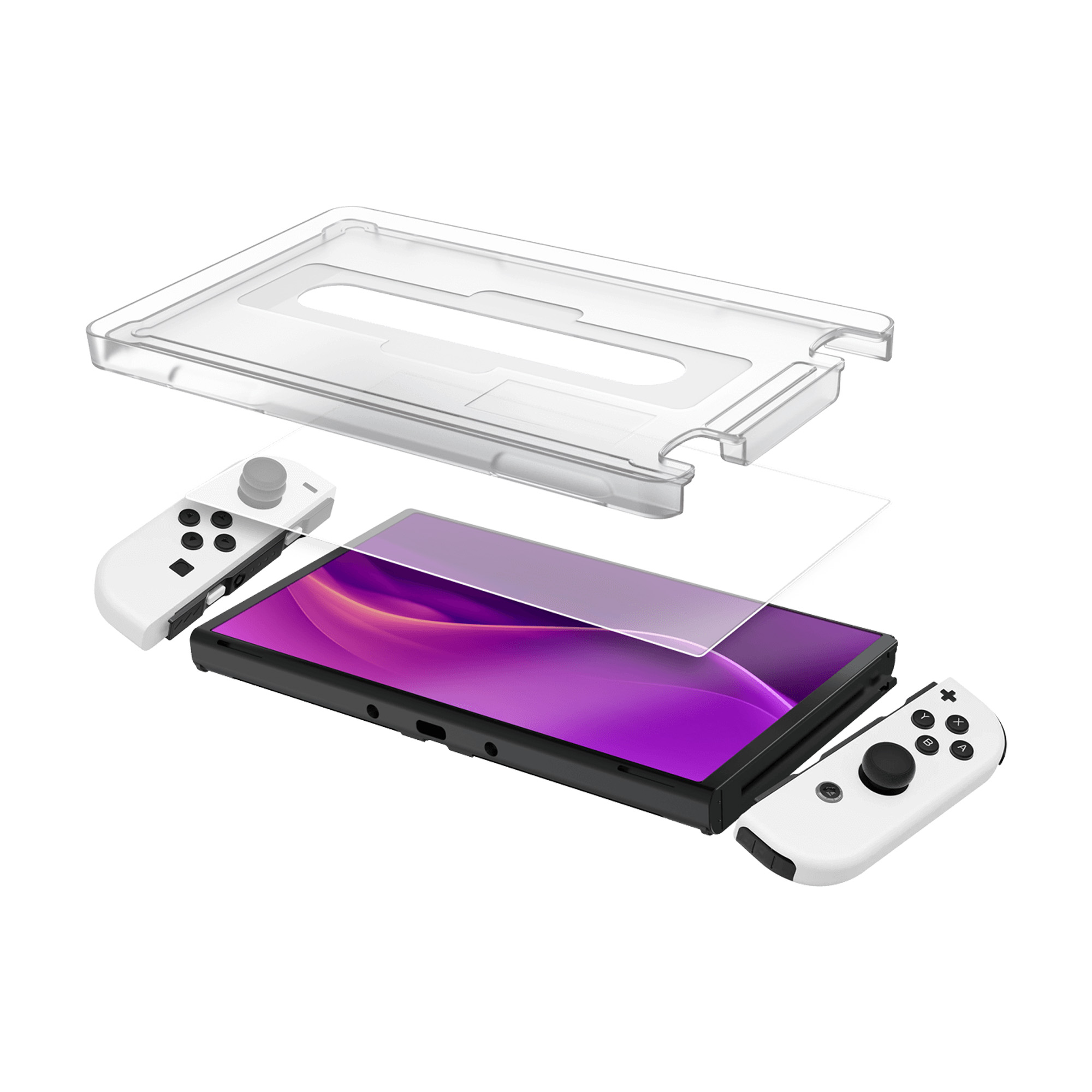 Switch OLED Glass Screen Protector with Alignment Tray