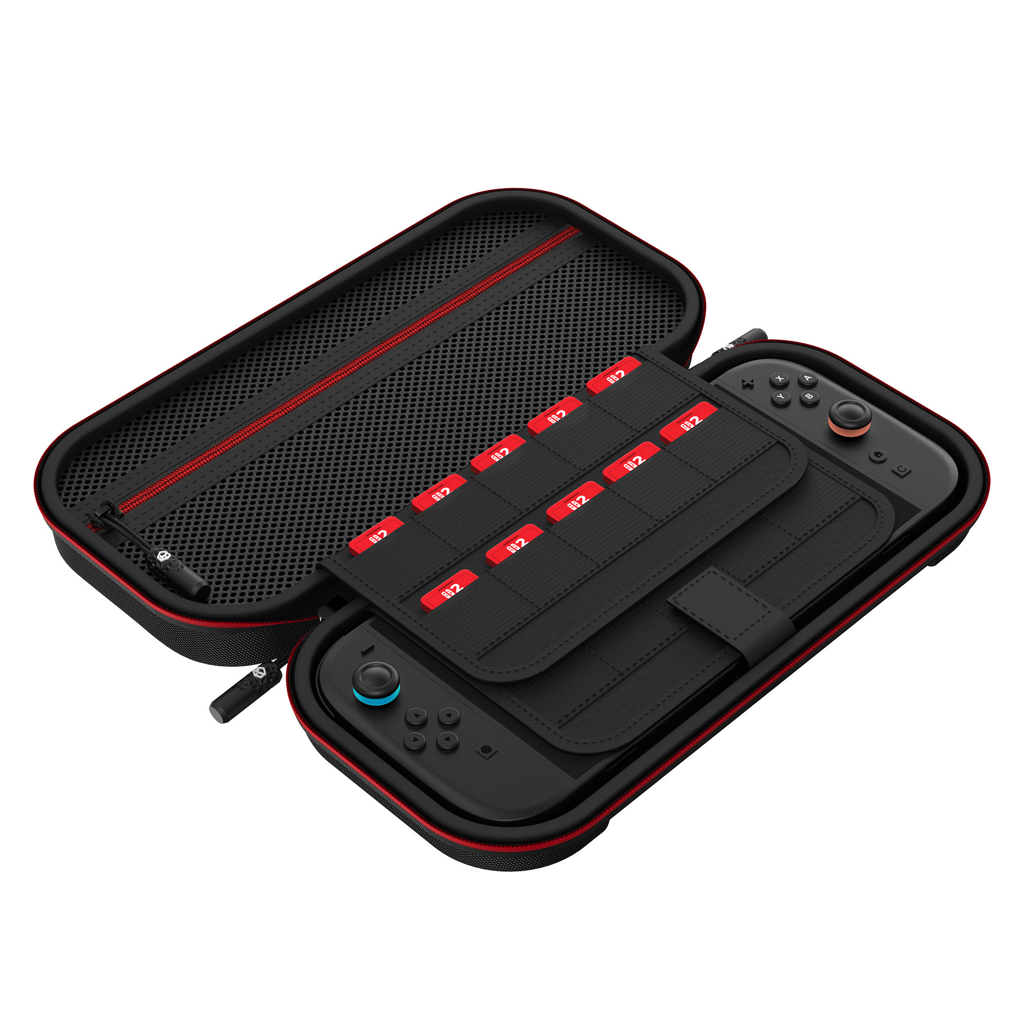 Premium Carry Case Black Crimson for Nintendo Switch 2 - Image 3