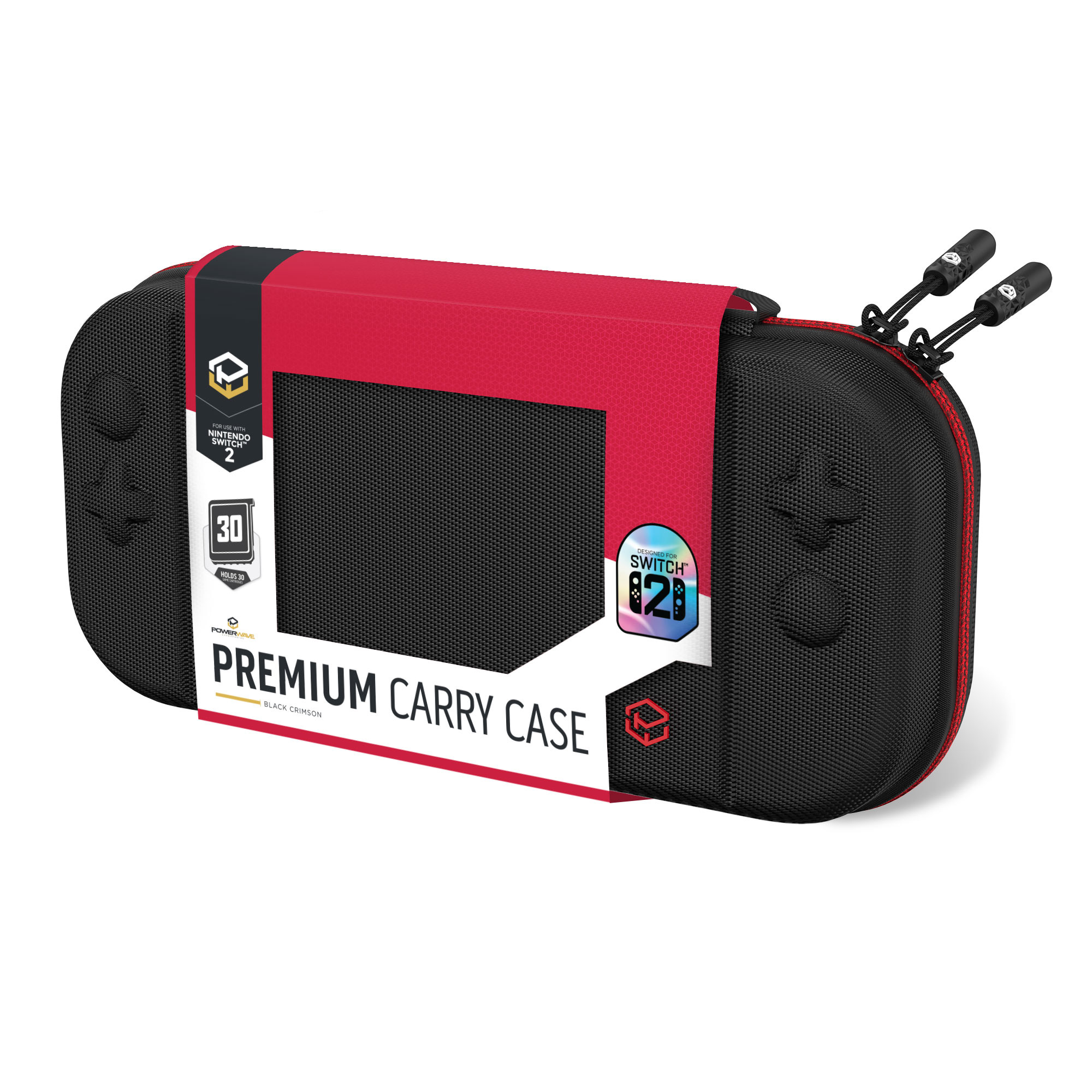 Premium Carry Case Black Crimson for Nintendo Switch 2 - Image 4
